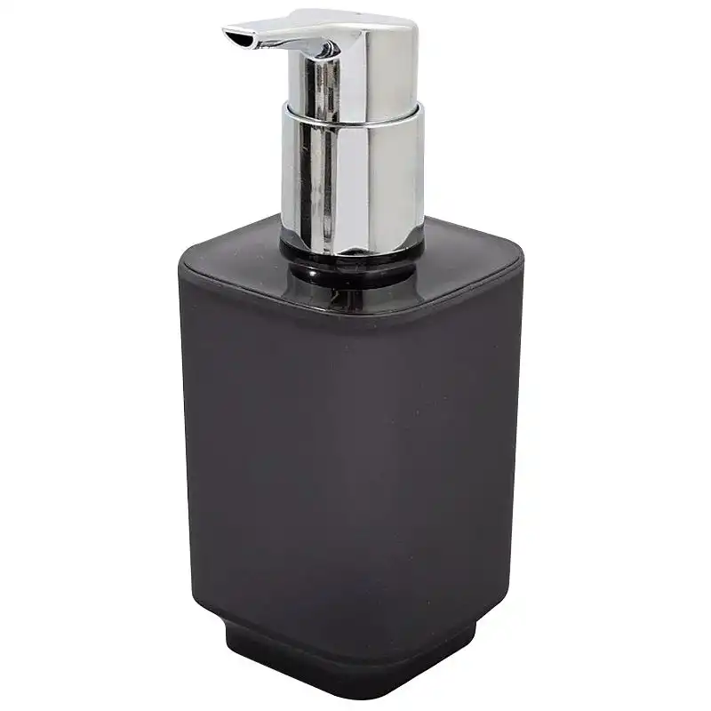 Дозатор для жидкого мыла Trento Techno Antracite, кнопочный, пластик, 0,2 л, черный купить недорого в Украине, фото 1