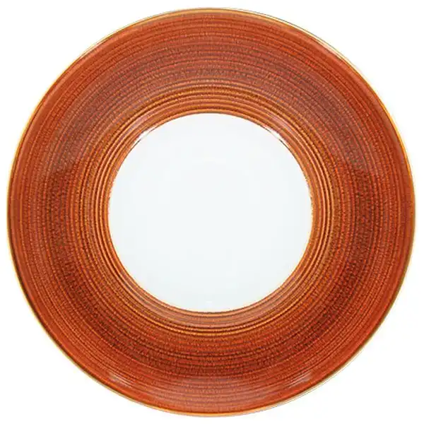 Тарілка глибока LOS`K Бренда Оранж, кругла, 25,5 см, коричневий купити недорого в Україні, фото 1