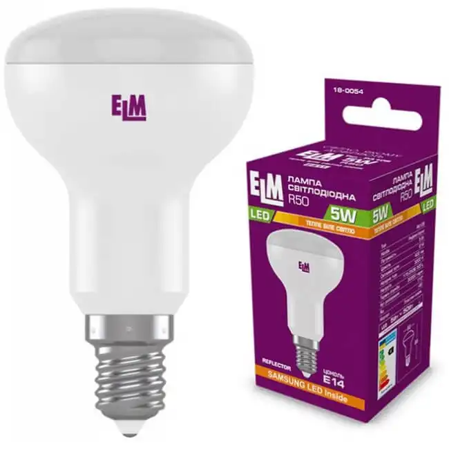 Лампа ELM PA10 LED R50, 5W, E14, 3000K, 18-0054 купити недорого в Україні, фото 1