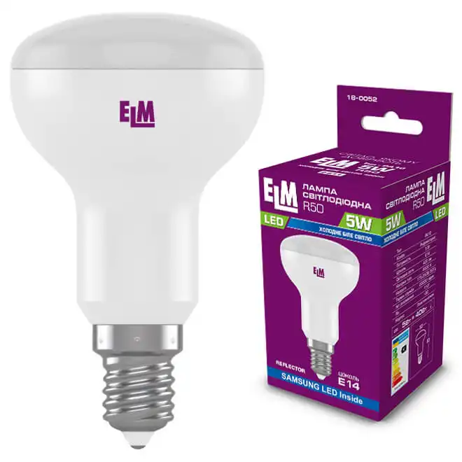 Лампа ELM LED PA10 R50, 5W, E14, 4000K, 18-0052 купити недорого в Україні, фото 1