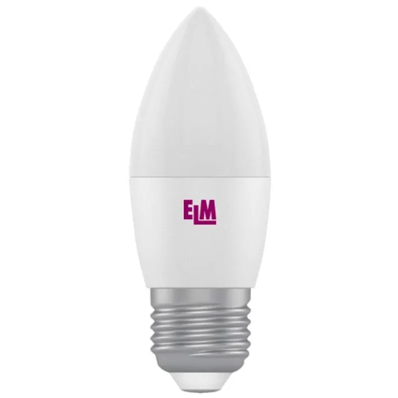 Лампа світлодіодна ELM, свічка, 5 Вт, E27, 3000 К, PA10L, 18-0070 купити недорого в Україні, фото 1