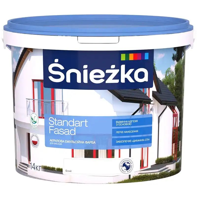 Краска фасадная Sniezka Стандарт Фасад, 14 кг купить недорого в Украине, фото 1