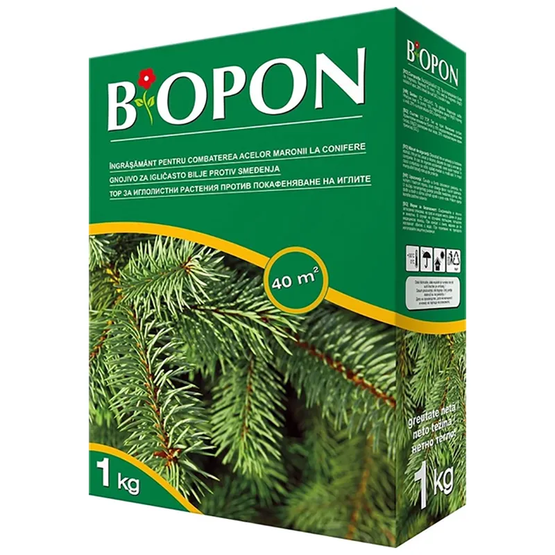 Удобрение Biopon против пожелтения хвойных растений, 1 кг купить недорого в Украине, фото 1