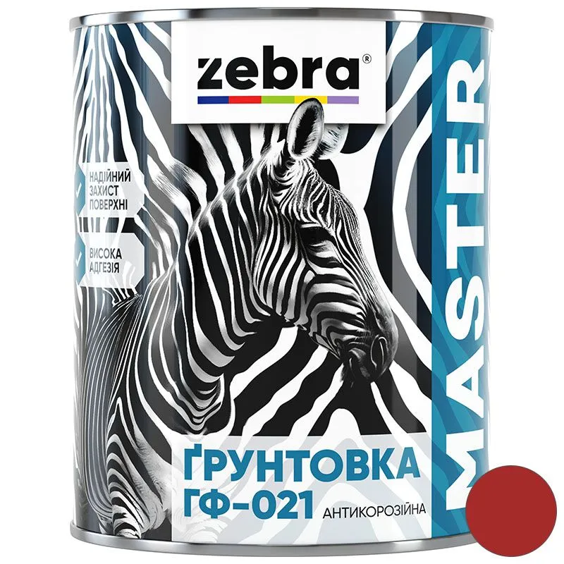 Грунтовка антикоррозионная Zebra Master, 1287 M87, красно-коричневый купить недорого в Украине, фото 1