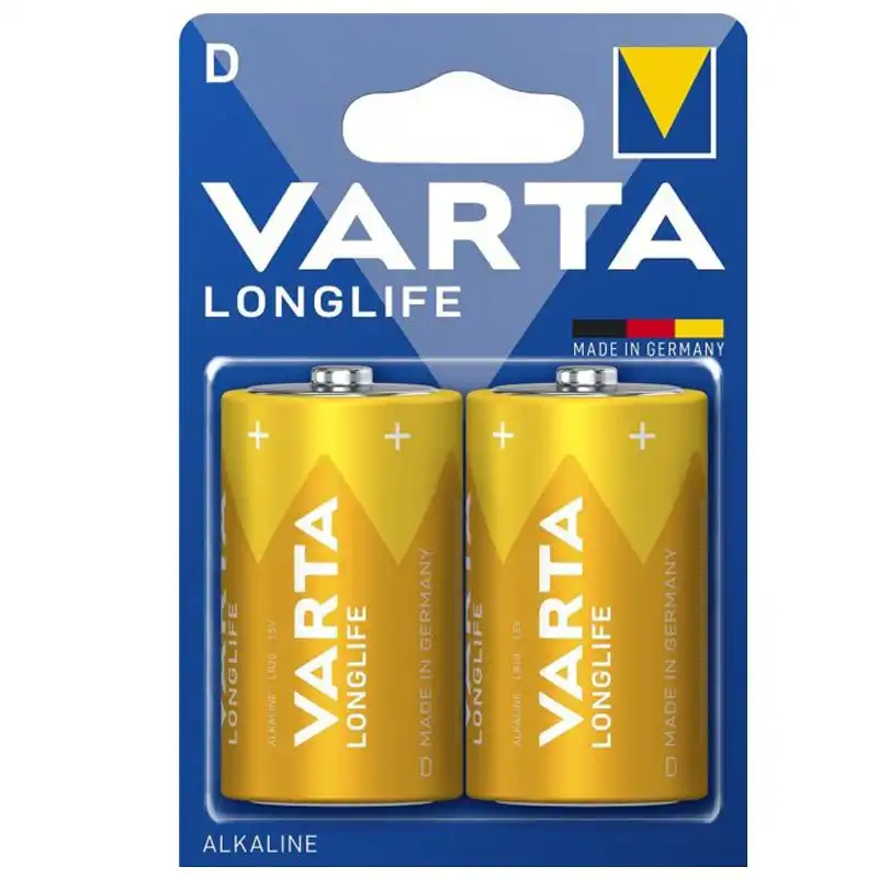 Батарейка VARTA LONGLIFE D BLI 2, 4120101412 купити недорого в Україні, фото 1