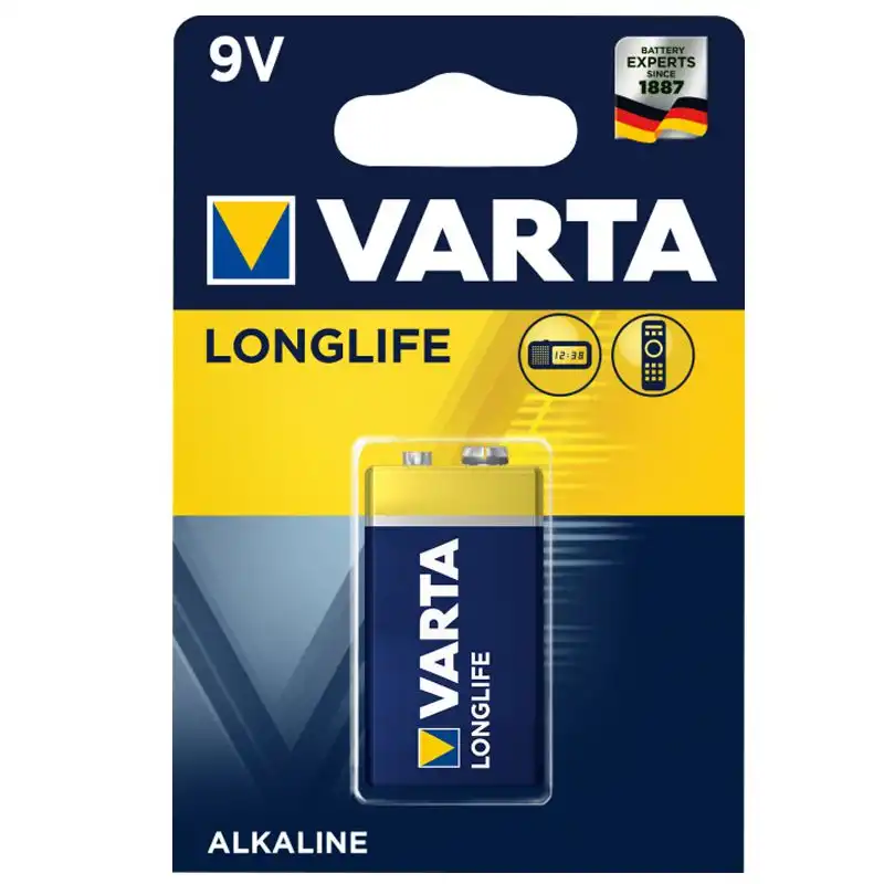 Батарейка VARTA LONGLIFE 6LR61 BLI 1, 4122101411 купити недорого в Україні, фото 1
