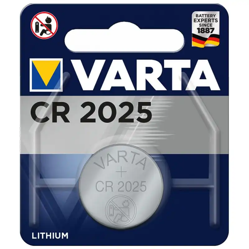 Батарейка VARTA Lithium CR 2025 BLI 1, 6025101401 купити недорого в Україні, фото 1