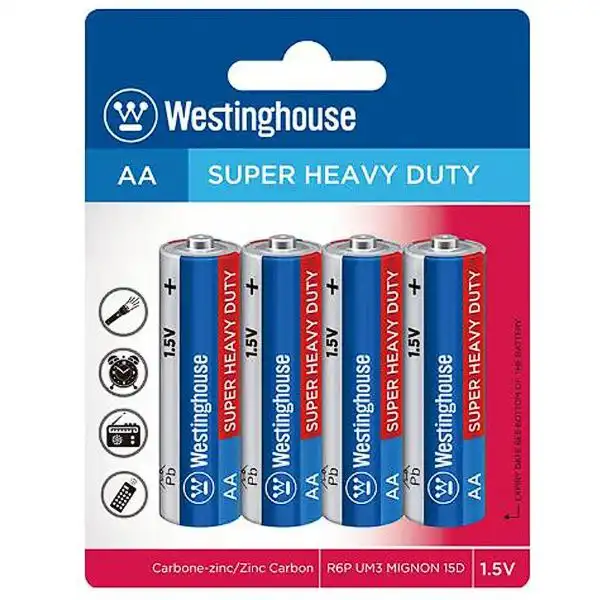 Батарейки Westinghouse Super Heavy Duty R6 AA, 4 шт., R6P-SP4 купити недорого в Україні, фото 1