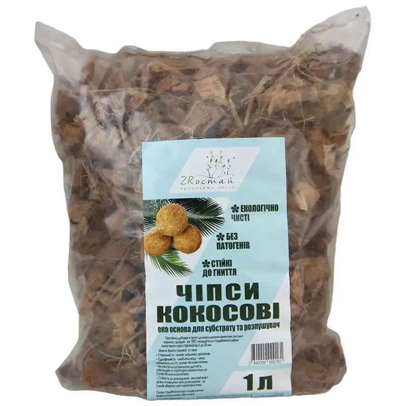 Кокосові чипси Зростай, 1 л купити недорого в Україні, фото 1