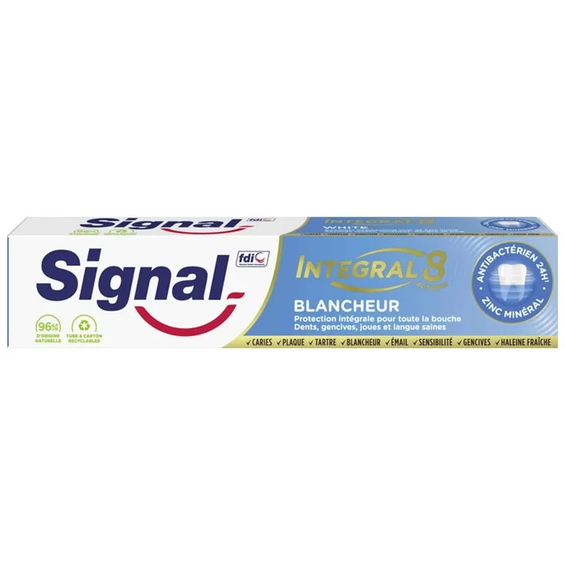 Зубна паста Signal Integral 8, відбілювальна, 75 мл купити недорого в Україні, фото 1