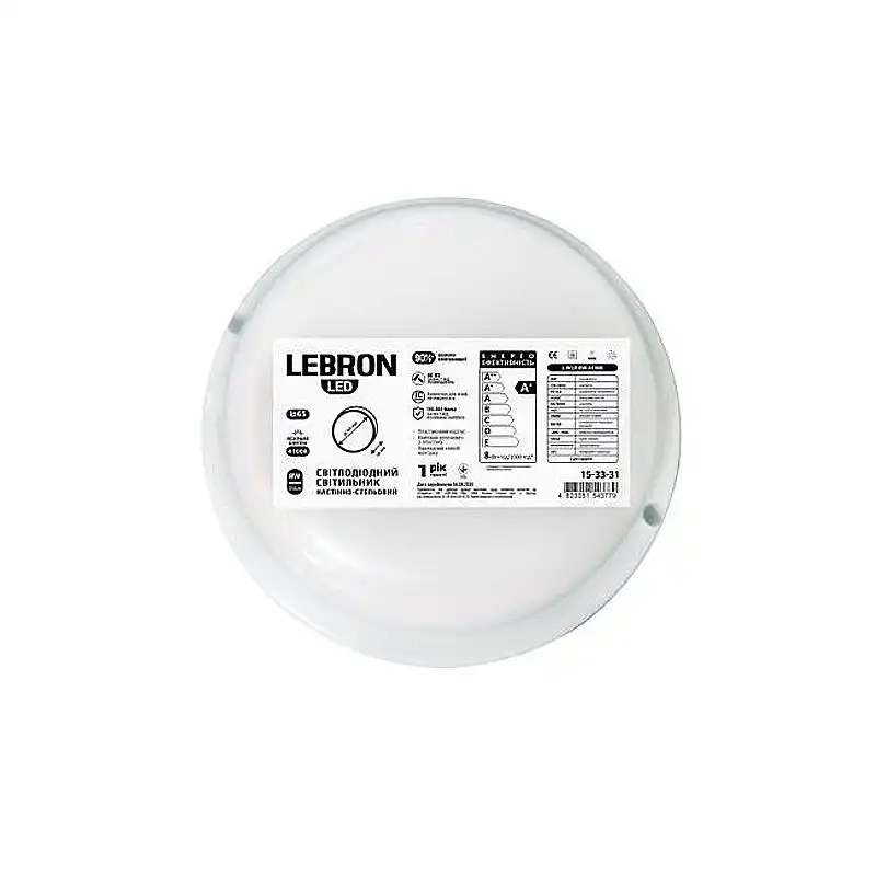 Світильник LED круглий Lebron L-WLR, 12W, 4100K, ІР65, 15-35-23 купити недорого в Україні, фото 2