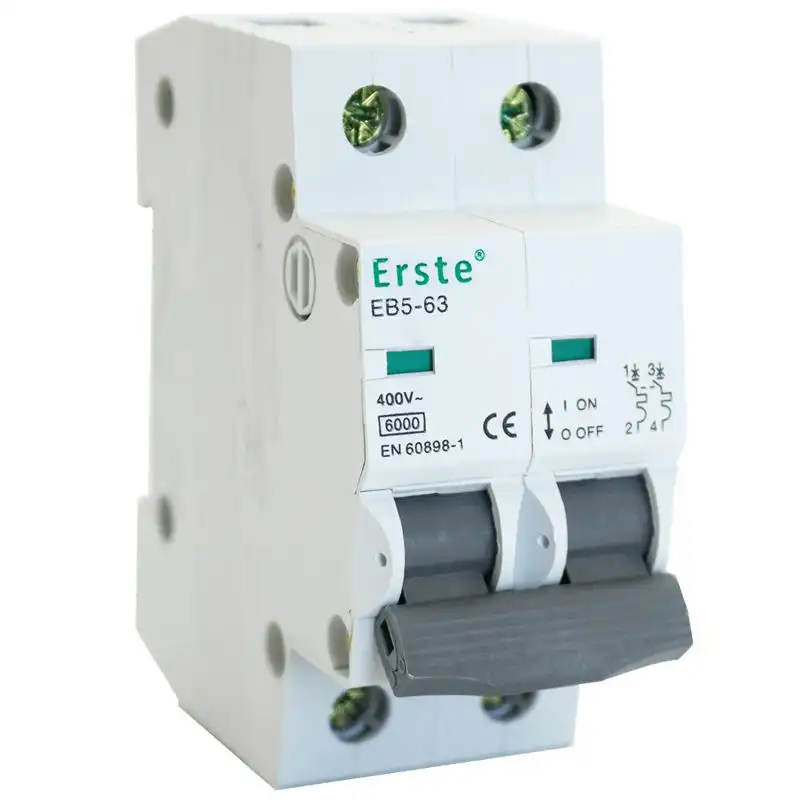 Автоматичний вимикач Erste, 6 кА, EB5-63 2Р 50A купити недорого в Україні, фото 1