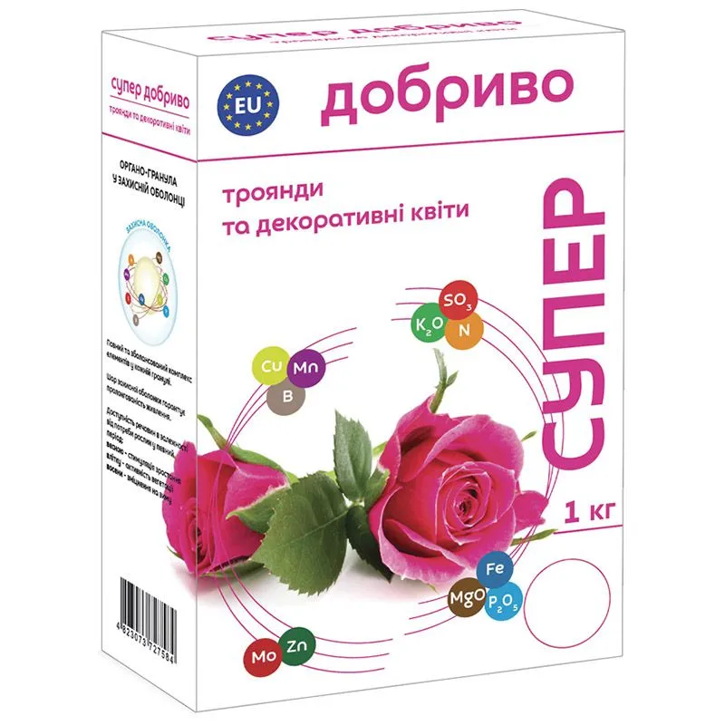 Добриво Супер Сімейний сад для троянд та декоративних квітів, 1 кг, У-0000002224 купити недорого в Україні, фото 1