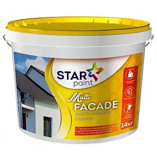 Фарба фасадна Star Paint Multi Facade, 14 кг купити недорого в Україні, фото 1