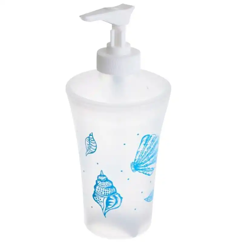 Дозатор для жидкого мыла Vanstore Море, кнопочный, пластиковый, 250 мл, белый, A8042-3S купить недорого в Украине, фото 1