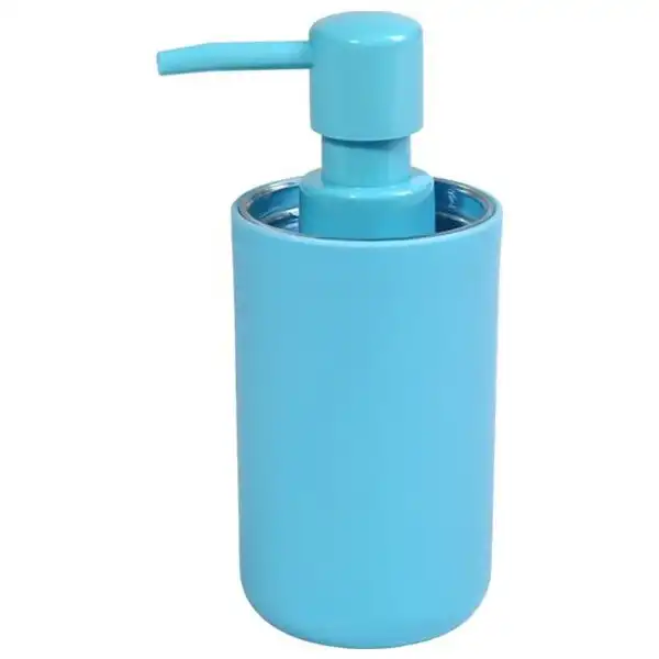 Дозатор для жидкого мыла Vanstore Азалия, кнопочный, пластиковый, 180 мл, синий, A9383-BL купить недорого в Украине, фото 1