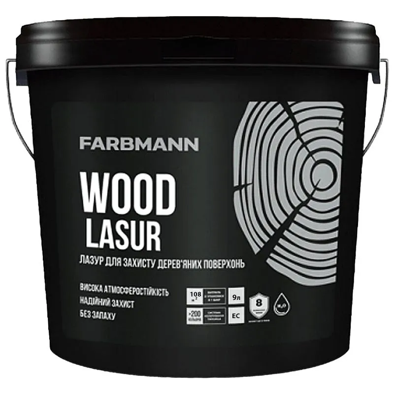 Лазур Farbmann Wood Lasur EC, 9,0 л купити недорого в Україні, фото 1