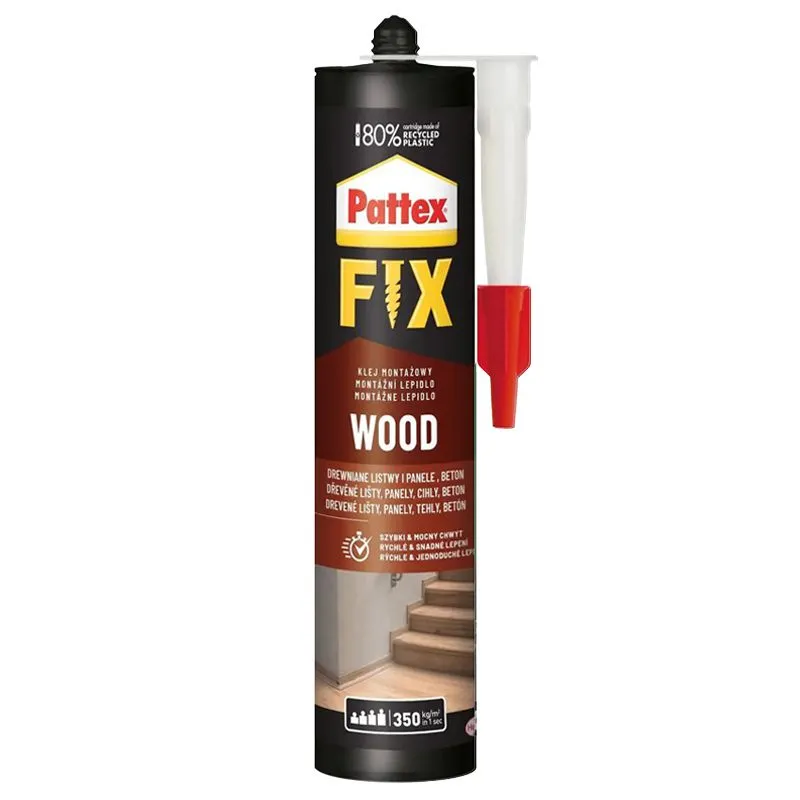 Клей монтажний Pattex Fix Wood, 385 г купити недорого в Україні, фото 1