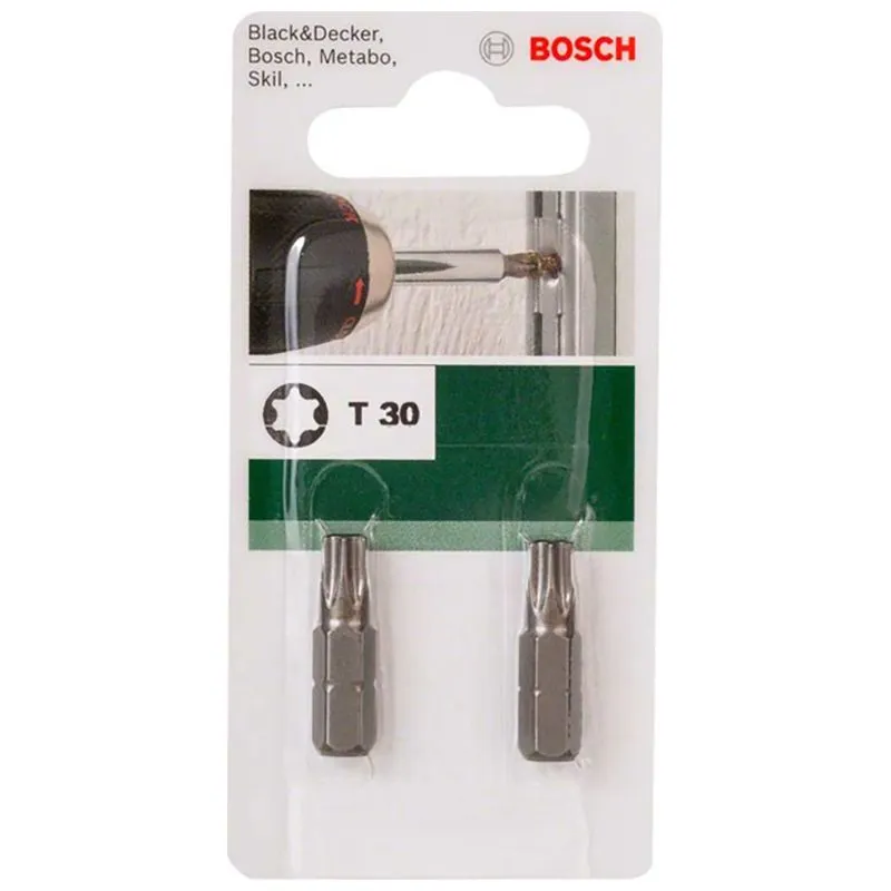 Набор бит Bosch Torx T30, 2 шт, 2609255937 купить недорого в Украине, фото 2