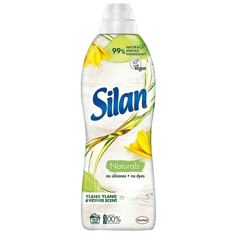 Смягчитель тканей Silan Naturals Ароматы Иланг-Иланга и Ветивера, 800 мл купить недорого в Украине, фото 1