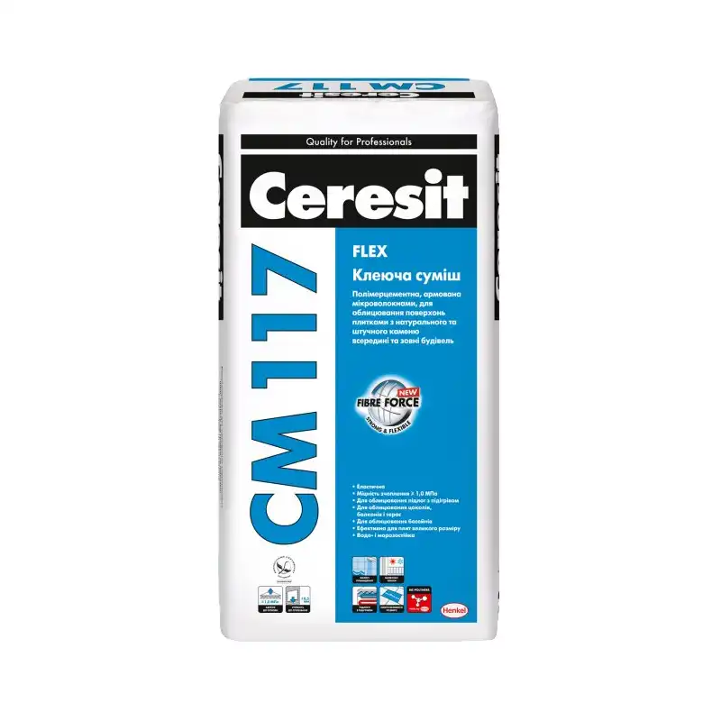 Клей Ceresit CM-117 Flex, 25 кг, 947427 купити недорого в Україні, фото 5721