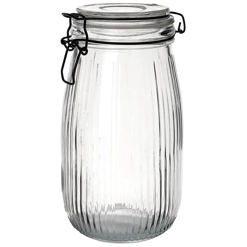 Банка для зберігання з зажимами Koopman, 12х11,5х21,5 см, 1,5 л, CD1002910 купити недорого в Україні, фото 1